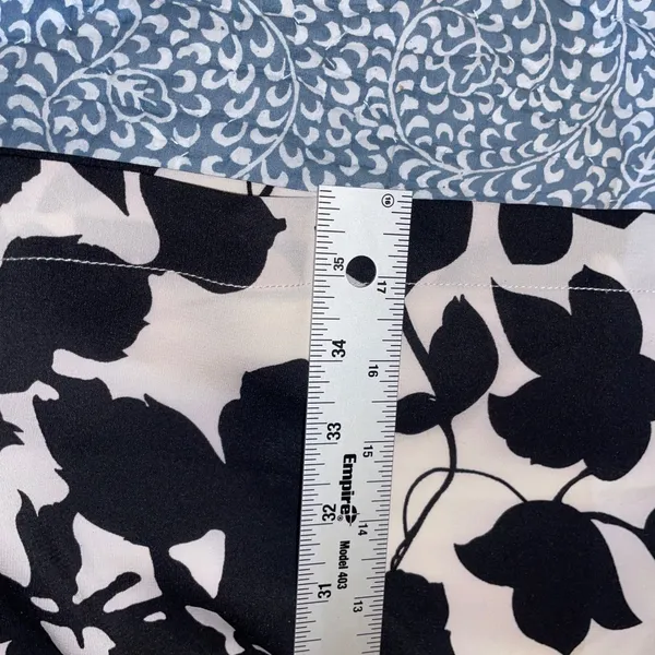 Vertigo Paris Large Black Cream Floral Parisian Chic Tie Waist Romantic Midi - Image 7