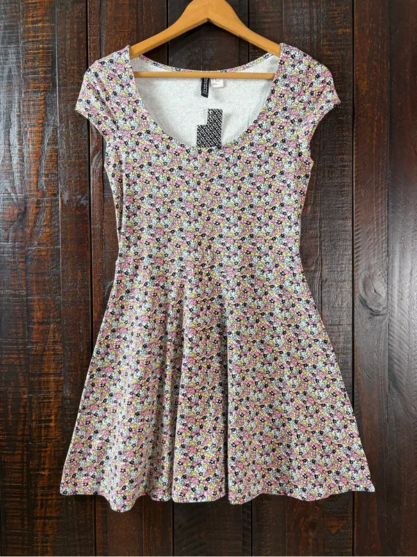 H&M Ditsy Floral Cotton Fit & Flare Dress - NWT 10 - Image 2