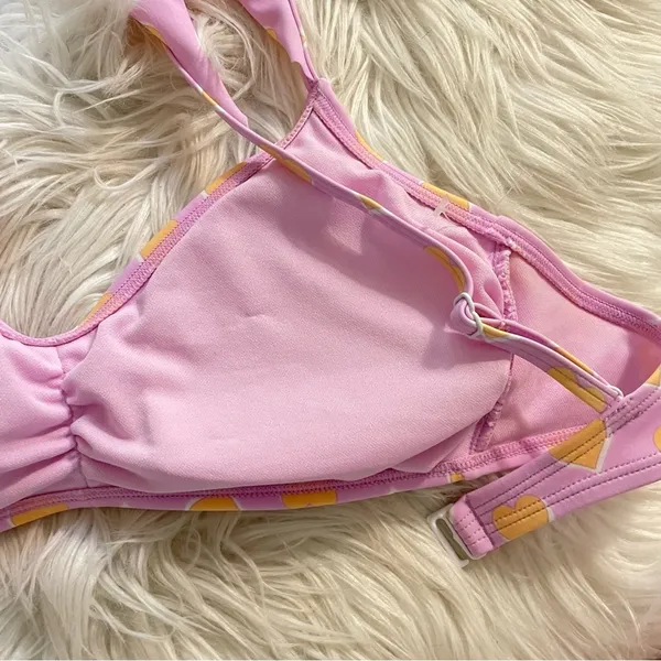 Stoney Clover Lane x Target Heart Flutter Ruffle Strap Bikini Swim top womens M - Image 10