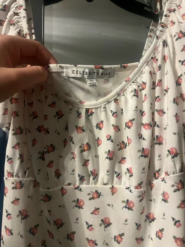 Celebrity Pink White flower body suit - Image 2