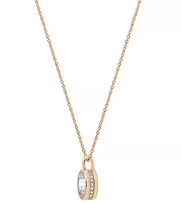 Diamonique Necklace Gold - Image 2
