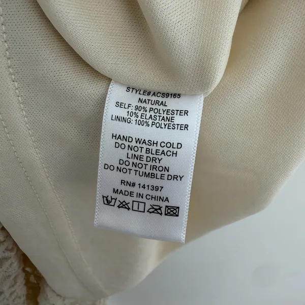 NWT ASTR The Label XL Mesh Midi Skirt Cream Textured Whimsical Romantic - Image 7