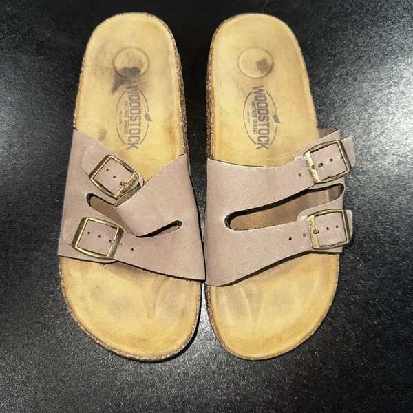 Woodstock Adele Vintage Brand‎ Sandal Large 9-10 Double Strap Slip On - Image 5