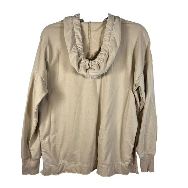 Aerie Oversized Hoodie Sweatshirt Tan Wide Drawstring Relaxed Fit Comfy Size S‎ - Image 2