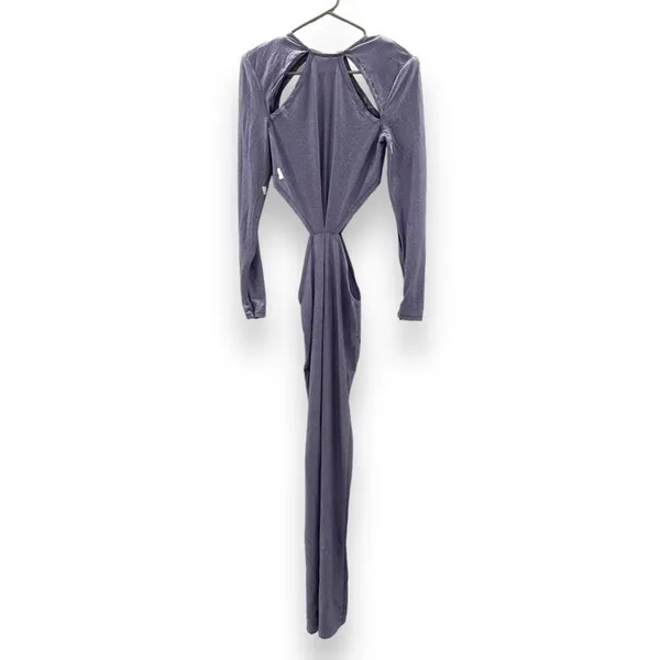 RTR Bronx & Banco Amara Lilac Cut Out Side Slit Long Sleeve Maxi Dress‎ Sz 4 - Image 3