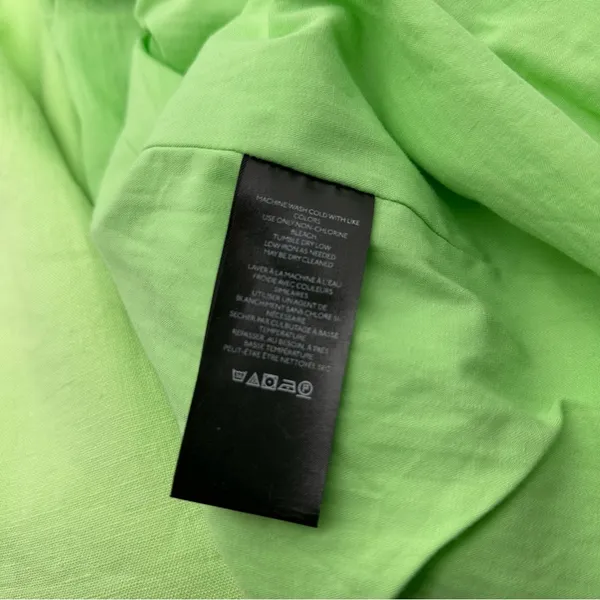 We the Free Green Light Lime Bright Young Things Linen Blazer Vest Large New - Image 10