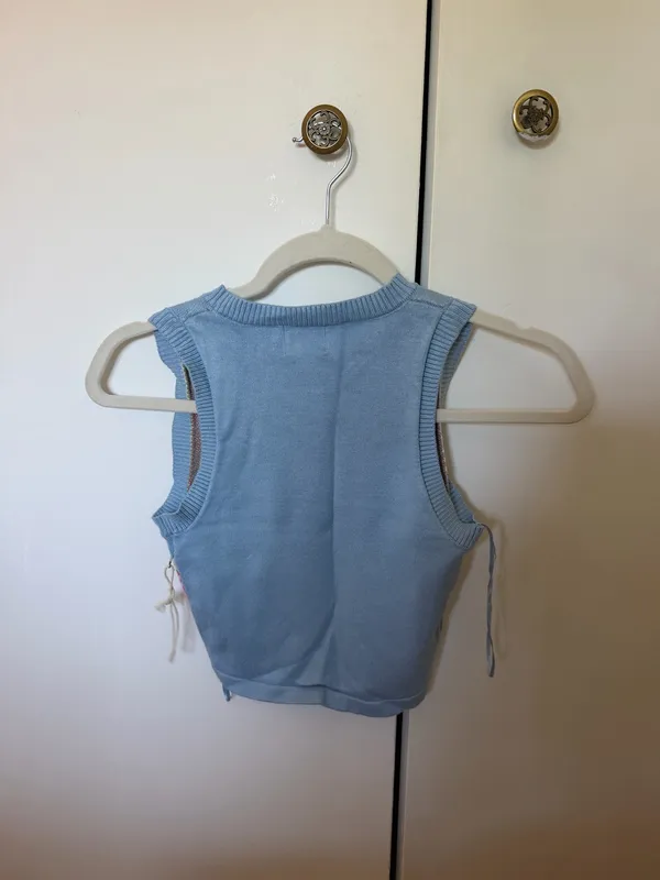 Crop top shirt Blue - Image 2