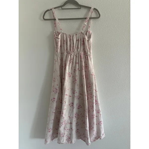 Sim & Sam Midi Dress Womens Medium Floral Sweetheart Preppy‎ Coquette Milkmaid - Image 2