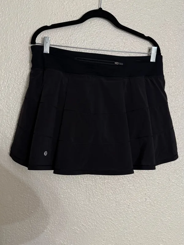 Lululemon black Pace Rival Mid-Rise Skirt with shorts Size 10 - Image 12