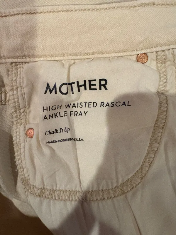 MOTHER High-Waisted Rascal Denim Ankle Fray Jeans - Image 5