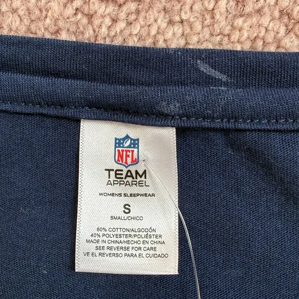 NFL Seattle Seahawks Navy and Green Women's Short Sleeve Tee - Image 3