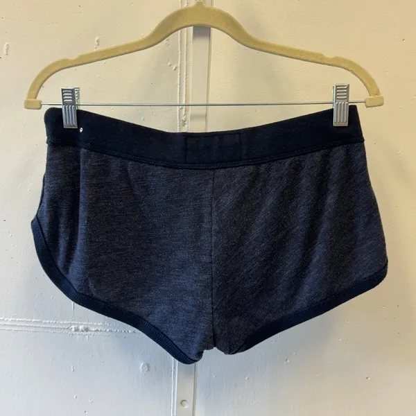 Y2K Abercrombie & Fitch Micro Mini Terry Shorts Small Navy Low Rise Cheeky - Image 2
