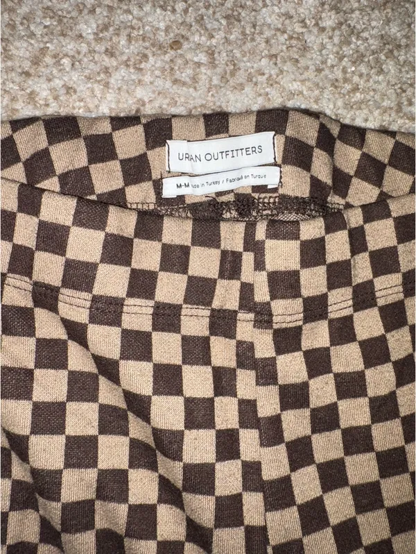 Urban Outfitters Checkered Flare Pants Stretchy - Image 3