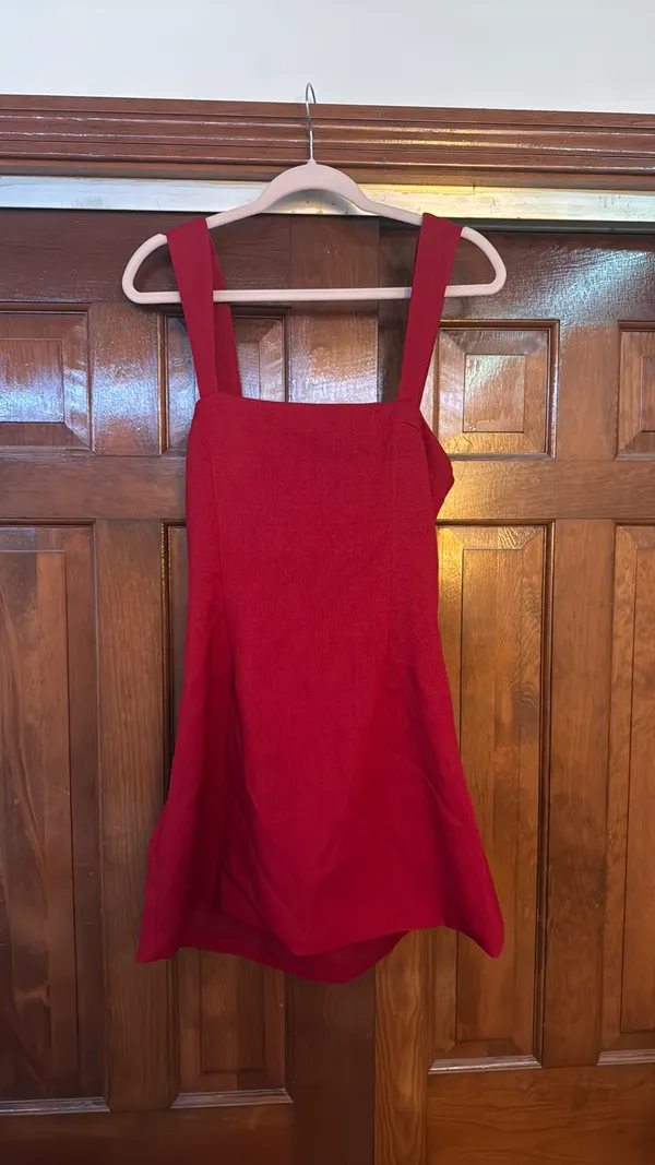 Pretty Little Thing Short Red Bow Dress - Image 2