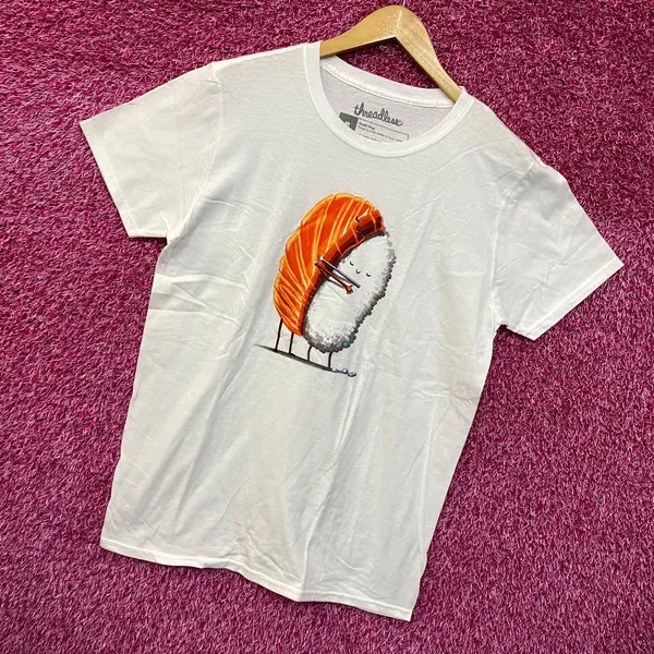 Hugging sushi white Tshirt size medium - Image 3