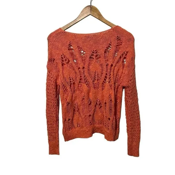 American Eagle Outfitters Coral Open-Knit Sweater NWT XS Coastal Cowgirl Beach B - Image 3