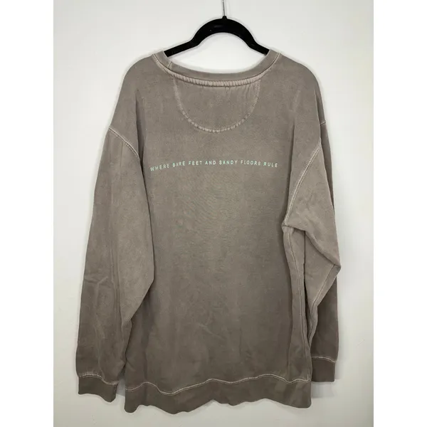 Comfort Colors Seaside Crewneck Sweatshirt Gray Size Large Pullover 30A Florida - Image 3