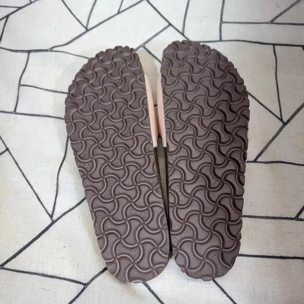 Birkenstock Madrid Sandals 40 Light Pink Vegan Single Strap Slide Shoes - Image 9
