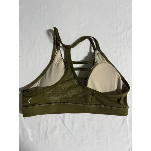 Zyia Active Olive Green All-Star Sports Bra Strappy Mesh Back Large - Image 2