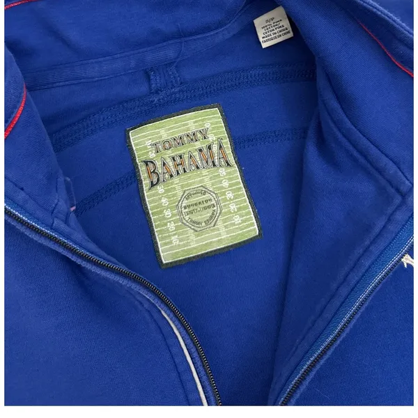 Tommy Bahama NFL New York Giants Goal Line Half-Zip Pullover Sweater Size Small - Image 2