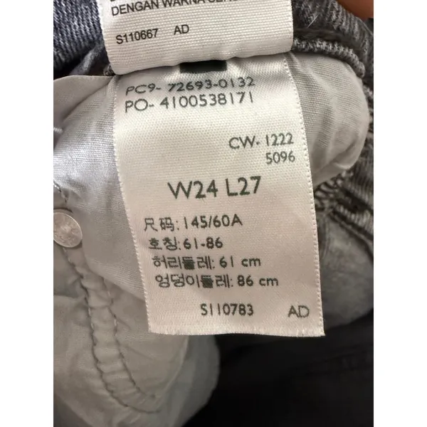 Levi's ribcage straight ankle grey jeans size 24 - Image 7