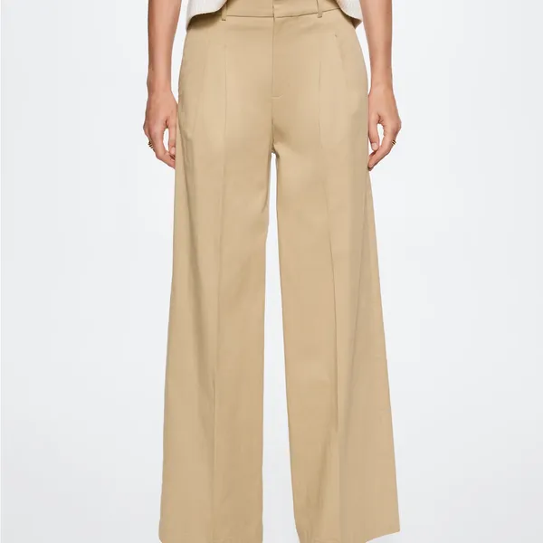 Mango Pleat detail cotton trousers size 6 - Image 6