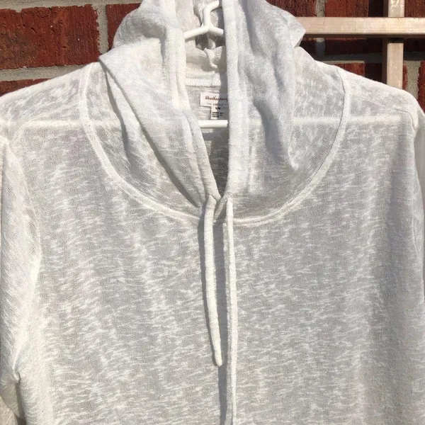 Weatherproof Vintage Women White Pullover Hoodie L - Image 2