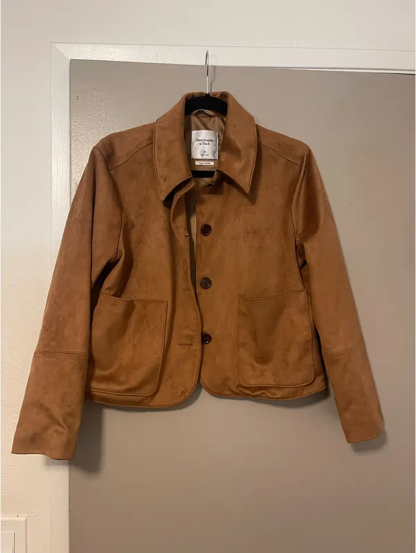 Abercrombie & Fitch Vegan Suede Button Through Jacket - Image 3