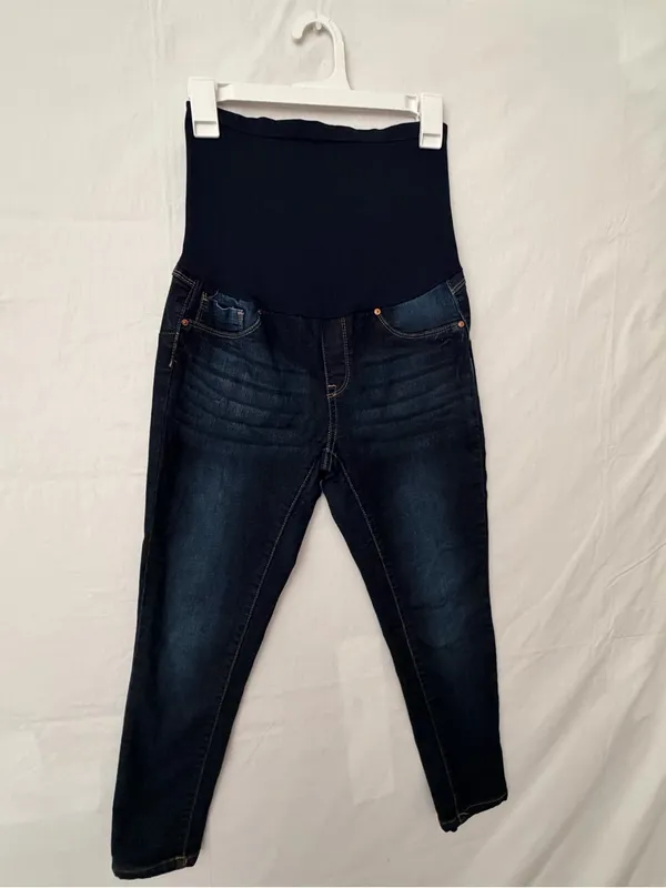 Bella Vida Maternity Dark Wash Skinny Capri Jeans Size M (A808) - Image 3
