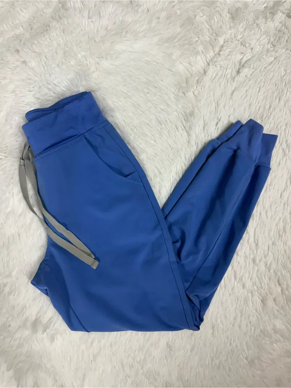 FIGS Zamora Jogger Scrub Pants XXS Petite Blue - Image 3
