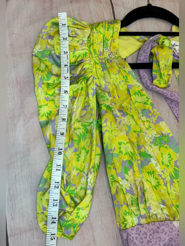 For Love & Lemons Dubois Mixed Print Freedom Floral Mini Dress Size Small NWT - Image 7