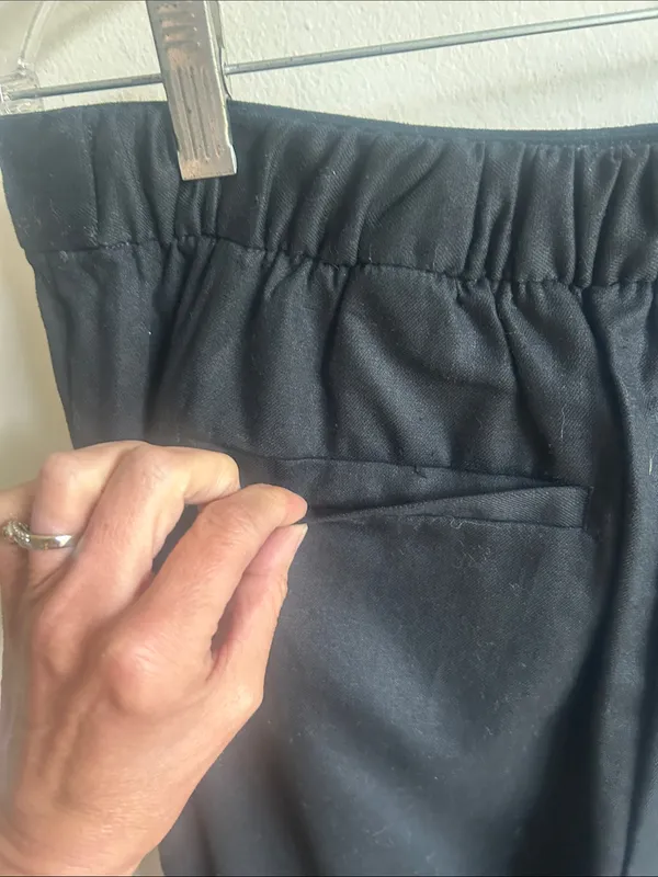 Banana Republic Hayden Wide Leg Linen Blend Black Pants Size Medium NWT - Image 6