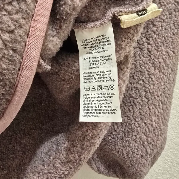 Madewell Polartec Fleece Half-Zip Jacket Size L in Hthr Cherry Blossom - Image 5