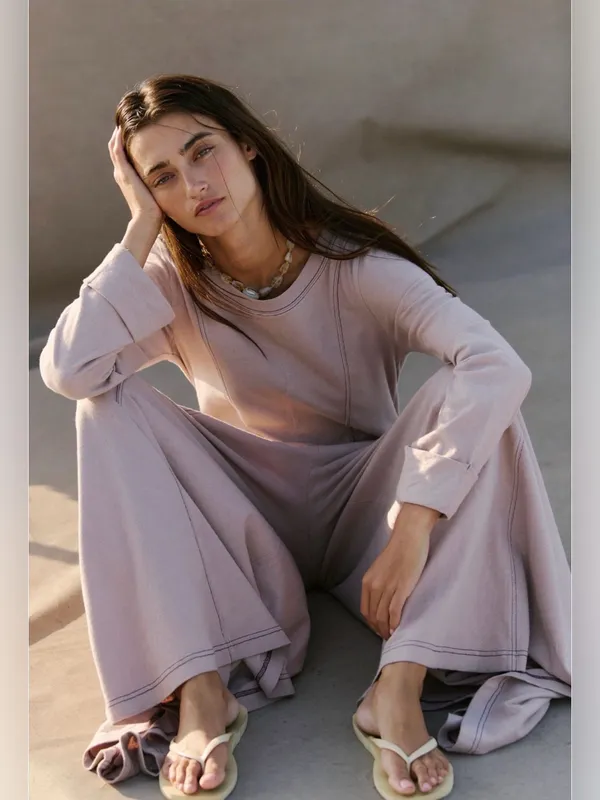 NWT Free People Free Est Strada Jumpsuit- mushroom woods $98 - Image 4