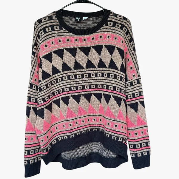 Urban Outfitters BDG Aztec Print Oversized Sweater‎ Sz XS - Image 2