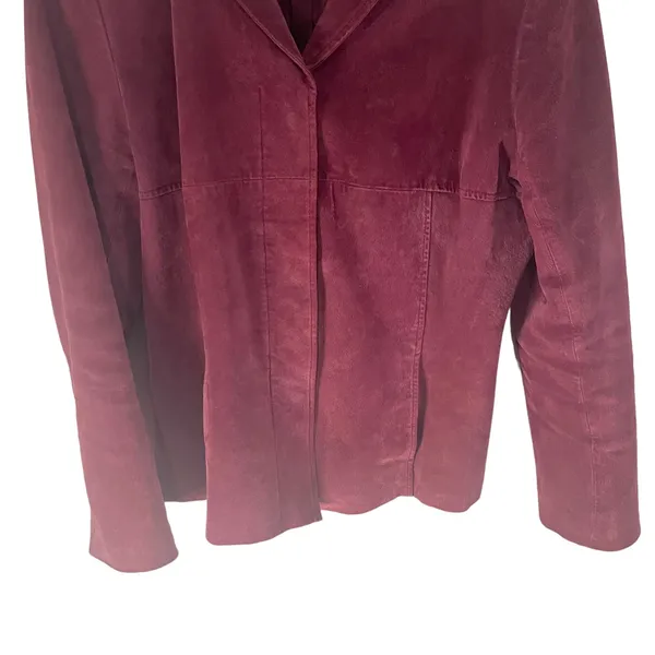 Bagatelle‎ Women's Size Large Vintage 90s Red Leather Bomber Jacket - Image 3