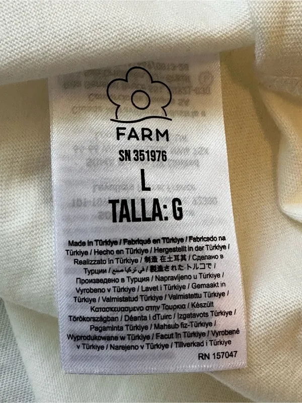 FARM Rio Short Sleeve Graphic T-Shirt Casual Classic Streetwear Size Large - Image 7