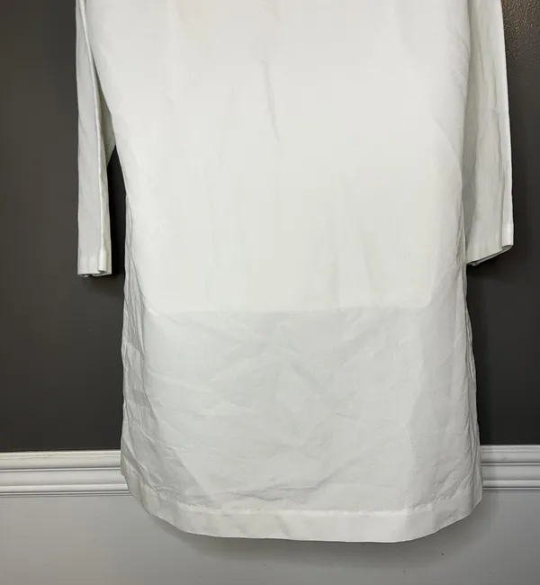 Angelica Lab Coat Mens 34 Large White Long Sleeve 3 Pocket Medical Jacket Unisex - Image 5