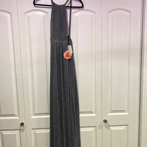 Show me‎ your mumu wedding new with tags gray sparkle maxi dress small - Image 2