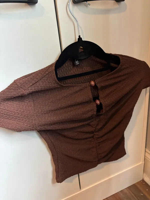 Brown H&M Crop Top  - Image 2