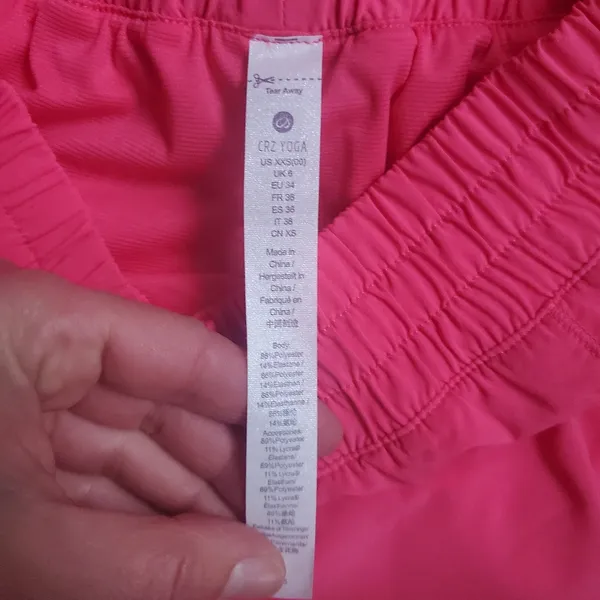 CRZ YOGA Vibrant Pink Athletic Shorts Size XXS 00 - Image 2