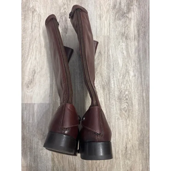 Frye Melissa Back Zip Redwood Leather Riding Boots Women's 8.5 - Image 4