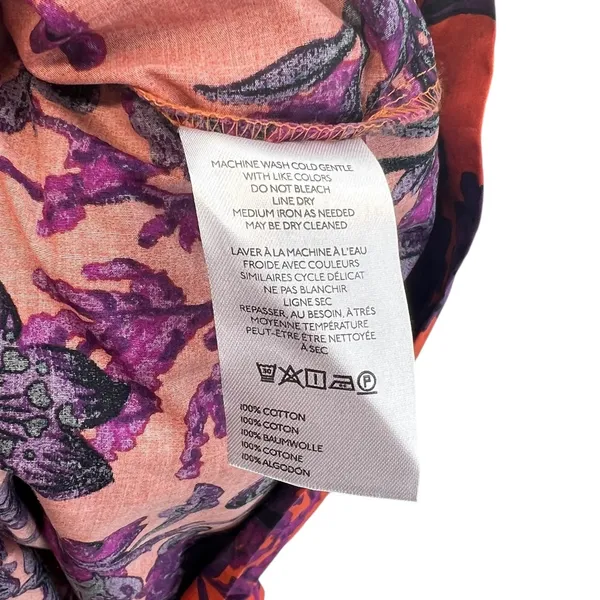 Anthropologie The Somerset Puff-Sleeve‎ Maxi Dress Floral Orange Purple Small - Image 10