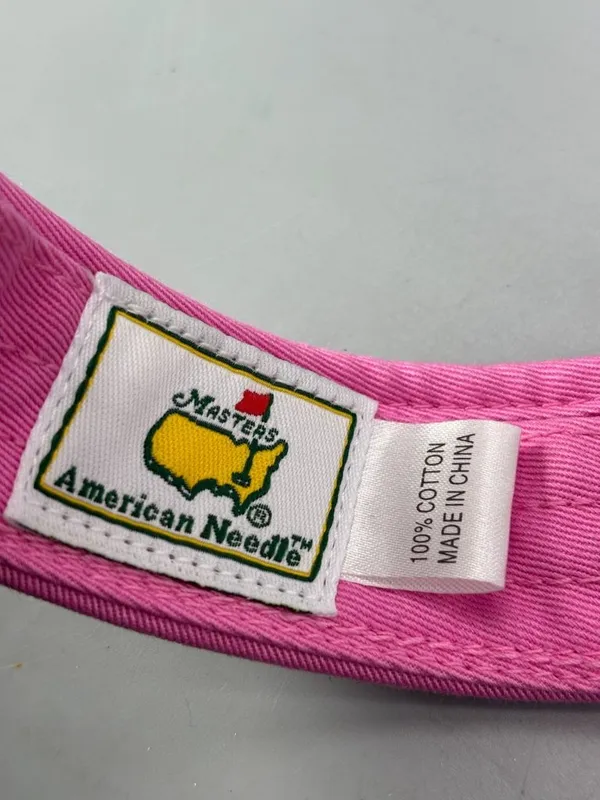 Masters American Needle Visor Hat Womens Pink Golf Tournament Hook & Loop - Image 7
