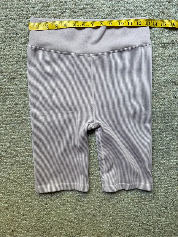 CALVIN KLEIN PERFORMANCE High-Rise Ribbed Bike Shorts - Dusty Pink Size Large - Image 15