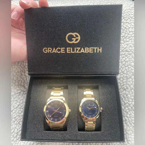 Grace Elizabeth set of his and hers gold watches - Image 3