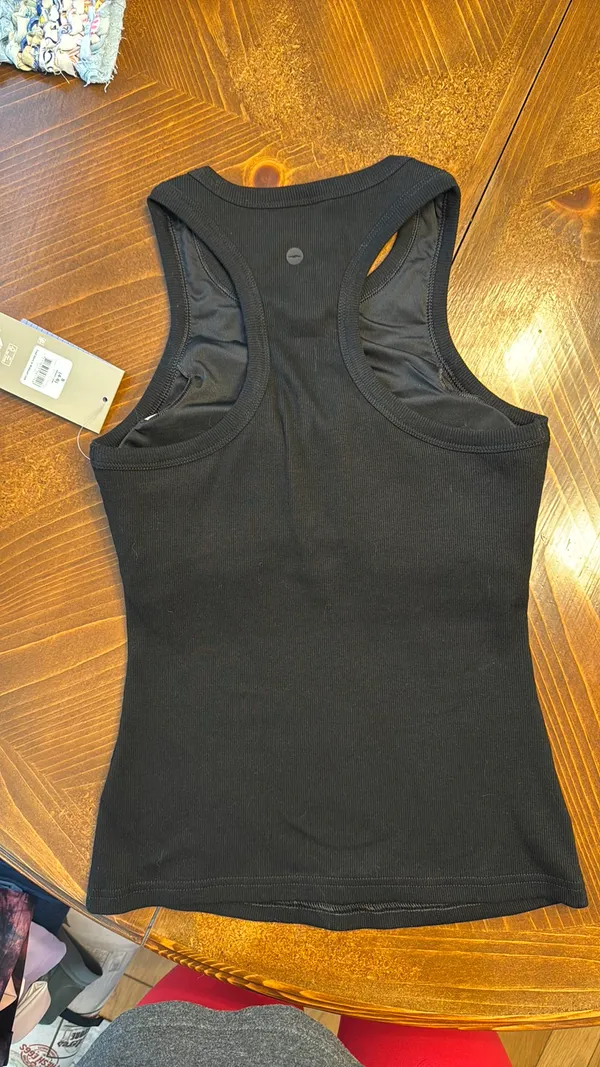 Avia Black Workout Tank with built in bra - Image 3