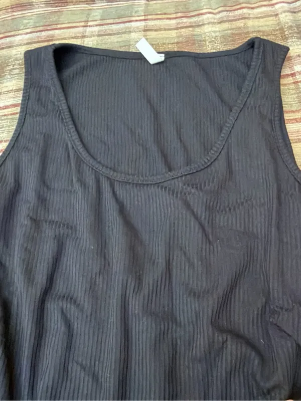Pinkblush Black Ribbed Sleeveless Mini Dress maternity - Image 3