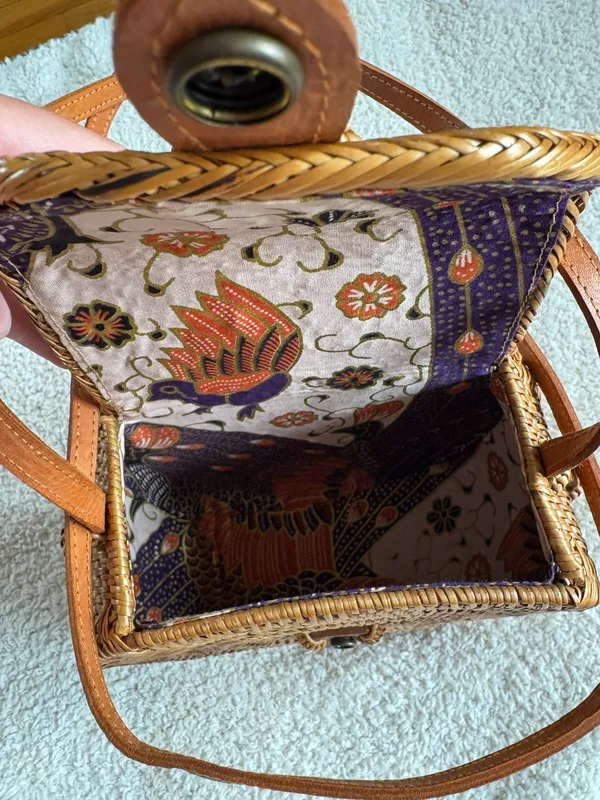 Woven Bag Tan - Image 3