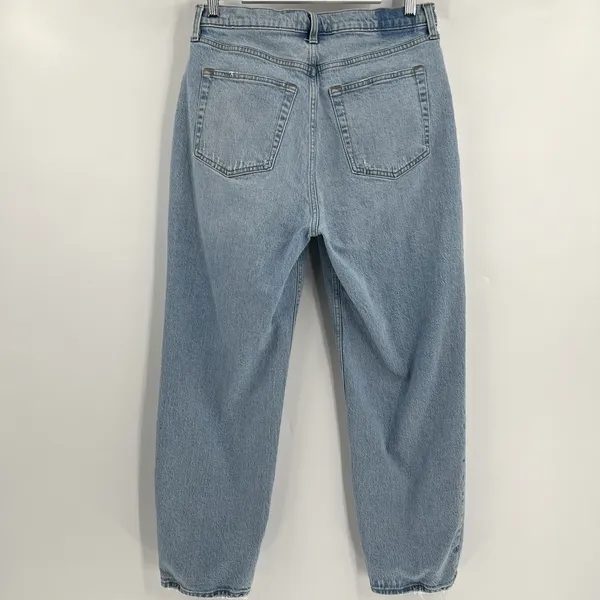 Abercrombie & Fitch Dad High Rise Jeans Size 10S Curve Love‎ Asymmetrical Waist - Image 6